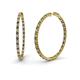 1 - Carisa 1.80 mm Smoky Quartz and Lab Grown Diamond Hoop Earrings 