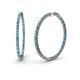 1 - Carisa 1.80 mm London Blue Topaz and Lab Grown Diamond Hoop Earrings 