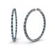 1 - Carisa 1.80 mm Blue and White Lab Grown Diamond Hoop Earrings 