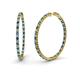 1 - Carisa 1.80 mm Blue and White Lab Grown Diamond Hoop Earrings 