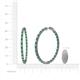 5 - Carisa 1.80 mm Emerald and Lab Grown Diamond Hoop Earrings 