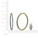 5 - Carisa 1.80 mm Blue and White Lab Grown Diamond Hoop Earrings 