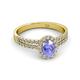 2 - Amaya Desire Tanzanite and Diamond Halo Engagement Ring 