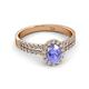 2 - Amaya Desire Tanzanite and Diamond Halo Engagement Ring 
