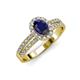 3 - Amaya Desire Blue Sapphire and Diamond Halo Engagement Ring 