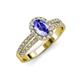 3 - Amaya Desire Tanzanite and Diamond Halo Engagement Ring 