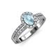 3 - Amaya Desire Aquamarine and Diamond Halo Engagement Ring 