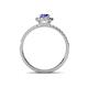 4 - Amaya Desire Tanzanite and Diamond Halo Engagement Ring 