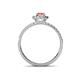 4 - Amaya Desire Pink Tourmaline and Diamond Halo Engagement Ring 