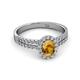 2 - Amaya Desire Citrine and Diamond Halo Engagement Ring 