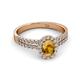 2 - Amaya Desire Citrine and Diamond Halo Engagement Ring 