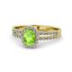1 - Amaya Desire Peridot and Diamond Halo Engagement Ring 