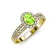 3 - Amaya Desire Peridot and Diamond Halo Engagement Ring 