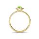 4 - Amaya Desire Peridot and Diamond Halo Engagement Ring 