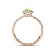 4 - Amaya Desire Peridot and Diamond Halo Engagement Ring 