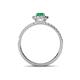 4 - Amaya Desire Emerald and Diamond Halo Engagement Ring 