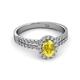 2 - Amaya Desire Yellow Sapphire and Diamond Halo Engagement Ring 