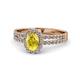 1 - Amaya Desire Yellow Sapphire and Diamond Halo Engagement Ring 