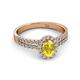 2 - Amaya Desire Yellow Sapphire and Diamond Halo Engagement Ring 