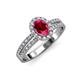 3 - Amaya Desire Ruby and Diamond Halo Engagement Ring 