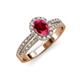 3 - Amaya Desire Ruby and Diamond Halo Engagement Ring 