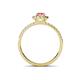 4 - Amaya Desire Pink Tourmaline and Diamond Halo Engagement Ring 