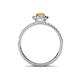 4 - Amaya Desire Citrine and Diamond Halo Engagement Ring 
