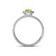 4 - Amaya Desire Peridot and Diamond Halo Engagement Ring 