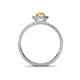 4 - Amaya Desire Yellow Sapphire and Diamond Halo Engagement Ring 