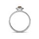 4 - Amaya Desire Smoky Quartz and Diamond Halo Engagement Ring 