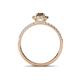 4 - Amaya Desire Smoky Quartz and Diamond Halo Engagement Ring 
