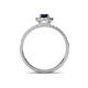 4 - Amaya Desire Blue Sapphire and Diamond Halo Engagement Ring 