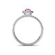 4 - Amaya Desire Pink Sapphire and Diamond Halo Engagement Ring 