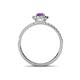 4 - Amaya Desire Amethyst and Diamond Halo Engagement Ring 