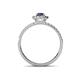 4 - Amaya Desire Iolite and Diamond Halo Engagement Ring 