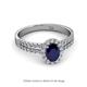 2 - Amaya Desire Blue Sapphire and Diamond Halo Engagement Ring 