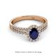 2 - Amaya Desire Blue Sapphire and Diamond Halo Engagement Ring 
