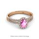 2 - Amaya Desire Pink Sapphire and Diamond Halo Engagement Ring 