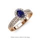 3 - Amaya Desire Blue Sapphire and Diamond Halo Engagement Ring 