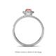 4 - Amaya Desire Pink Tourmaline and Diamond Halo Engagement Ring 