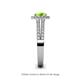 5 - Amaya Desire Peridot and Diamond Halo Engagement Ring 