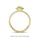 4 - Amaya Desire Peridot and Diamond Halo Engagement Ring 