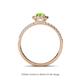 4 - Amaya Desire Peridot and Diamond Halo Engagement Ring 