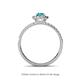 4 - Amaya Desire London Blue Topaz and Diamond Halo Engagement Ring 