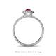 4 - Amaya Desire Ruby and Diamond Halo Engagement Ring 