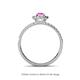 4 - Amaya Desire Pink Sapphire and Diamond Halo Engagement Ring 