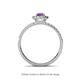 4 - Amaya Desire Amethyst and Diamond Halo Engagement Ring 