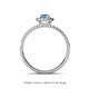 4 - Amaya Desire Blue Topaz and Diamond Halo Engagement Ring 