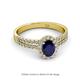2 - Amaya Desire Blue Sapphire and Diamond Halo Engagement Ring 