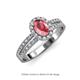 3 - Amaya Desire Pink Tourmaline and Diamond Halo Engagement Ring 